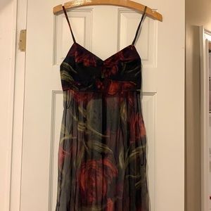 Dolce & Gabbana red rose sheer dress size 40